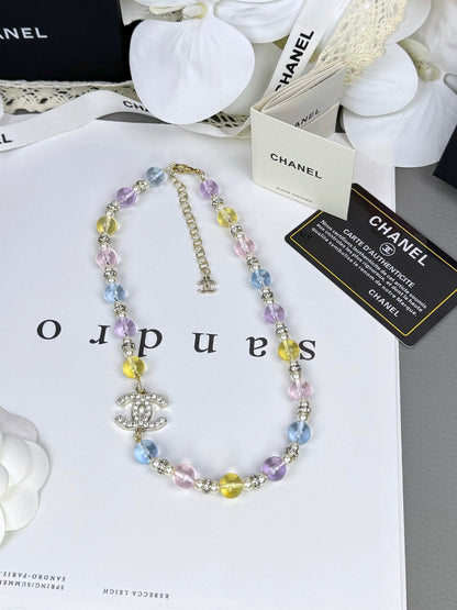 [Ornora Jewelry]26C New Spring Collection Colorful Transparent Resin Necklace