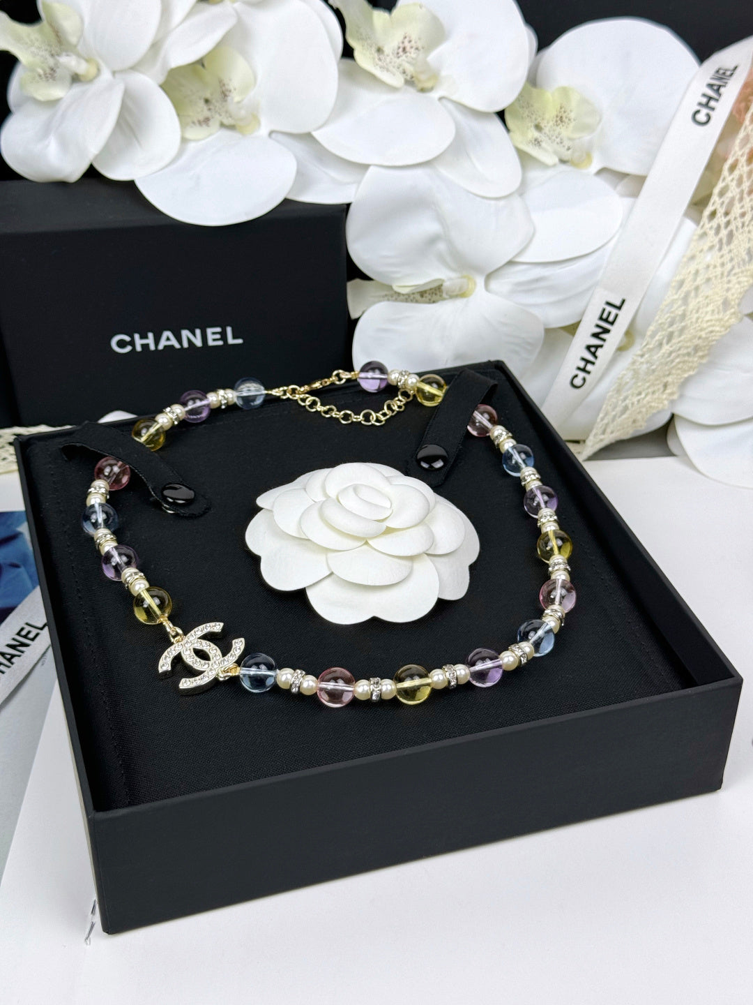 [Ornora Jewelry]26C New Spring Collection Colorful Transparent Resin Necklace