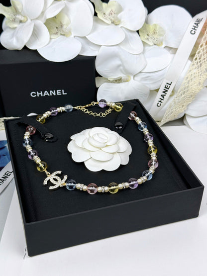 [Ornora Jewelry]26C New Spring Collection Colorful Transparent Resin Necklace