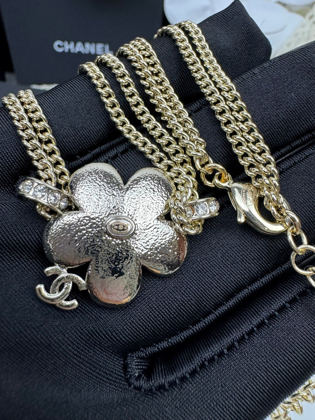 [Ornora Jewelry]New Blue Floral Double-Layer Necklace