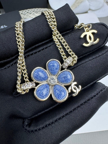 [Ornora Jewelry]VOLTE New Blue Floral Double-Layer Bracelet