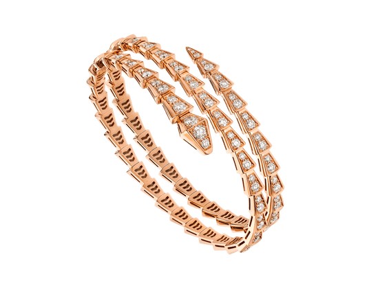 [Ornora Jewelry]SERPENTI BRACELET PINK GOLD DIAMOND DOUBLE ROW