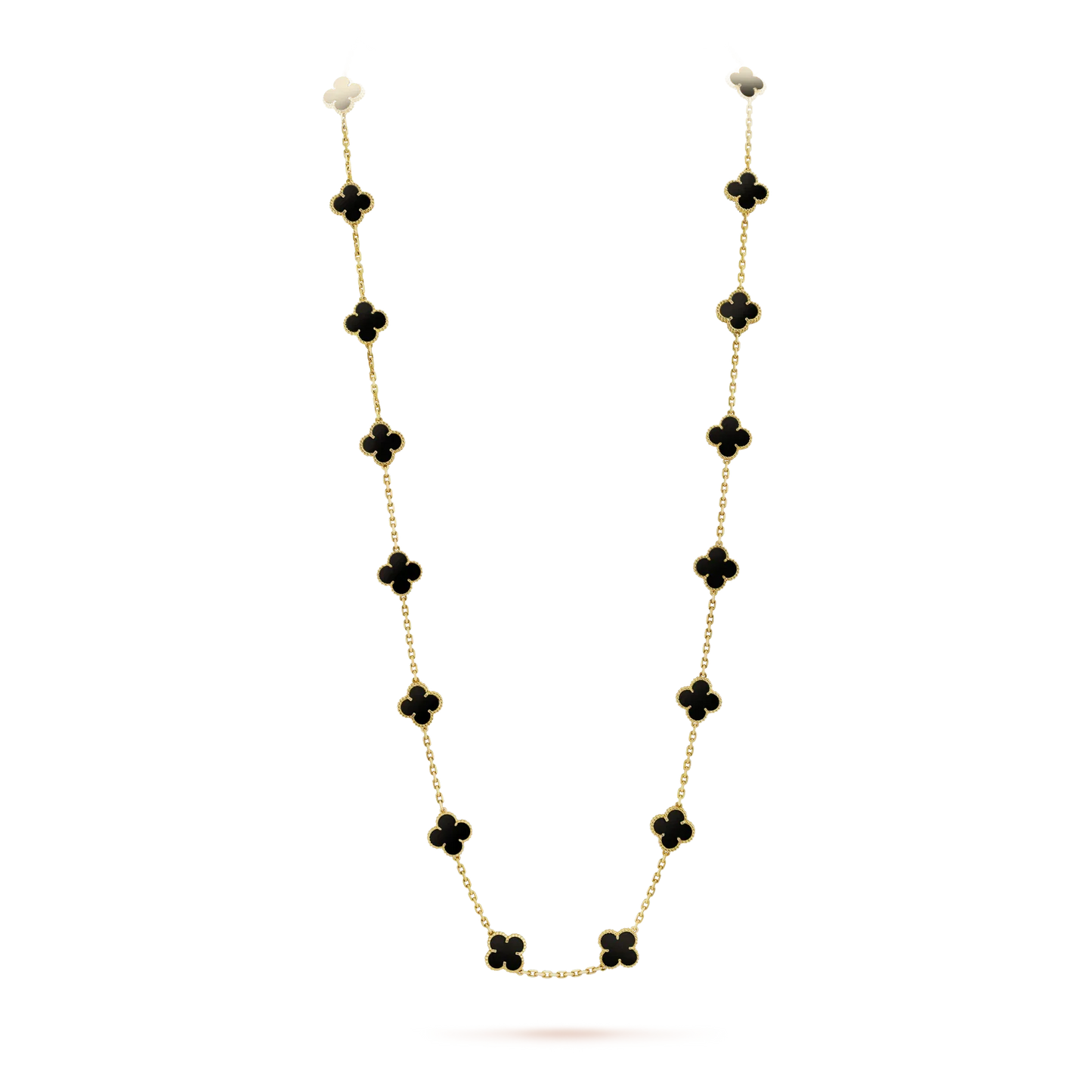 [Ornora Jewelry]CLOVER 20 MOTIFS ONYX NECKLACE