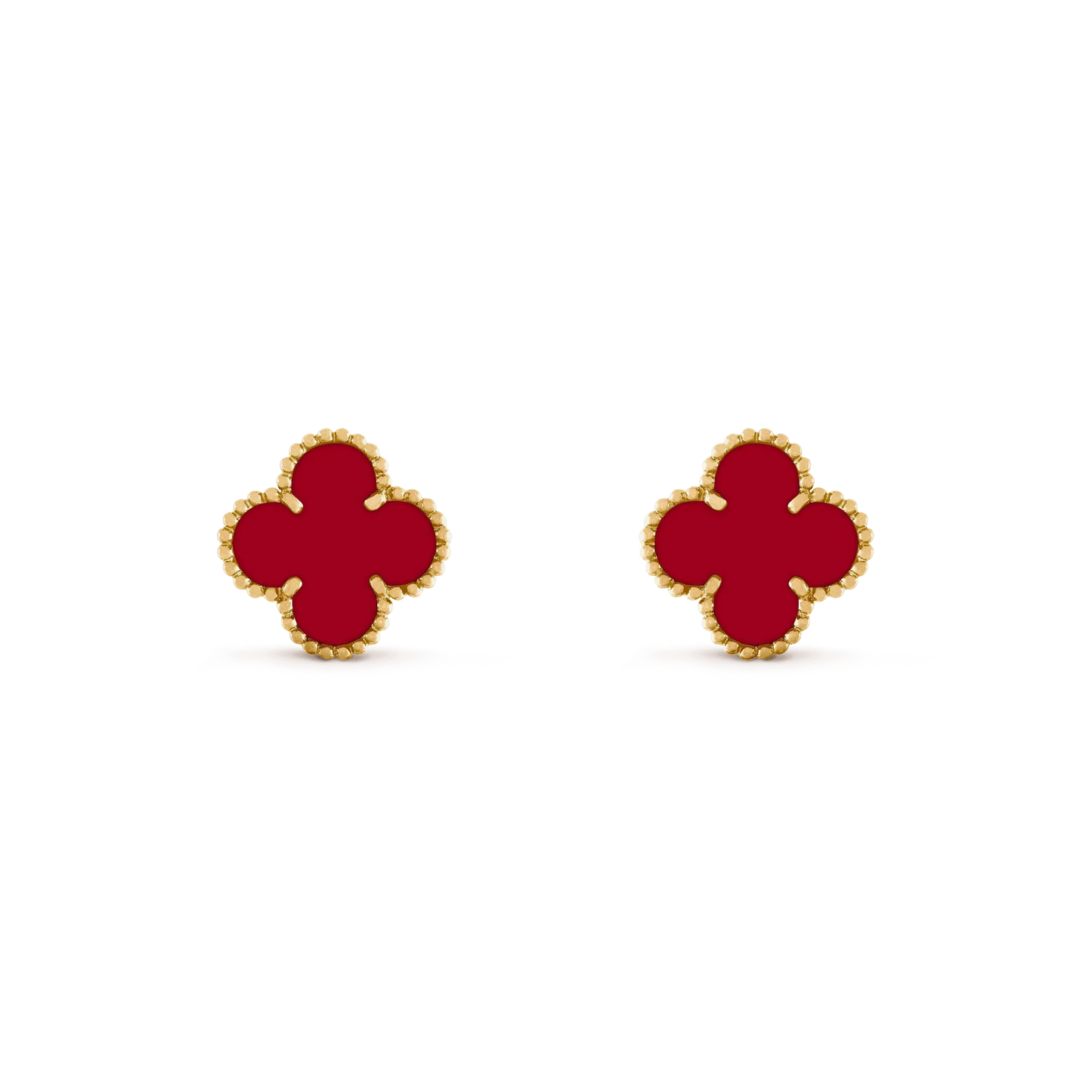 [Ornora Jewelry]CLOVER MEDIUM 1 MOTIFS CARNELIAN  EARRINGS