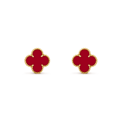 [Ornora Jewelry]CLOVER MEDIUM 1 MOTIFS CARNELIAN  EARRINGS