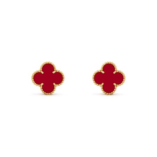 [Ornora Jewelry]CLOVER MEDIUM 1 MOTIFS CARNELIAN  EARRINGS