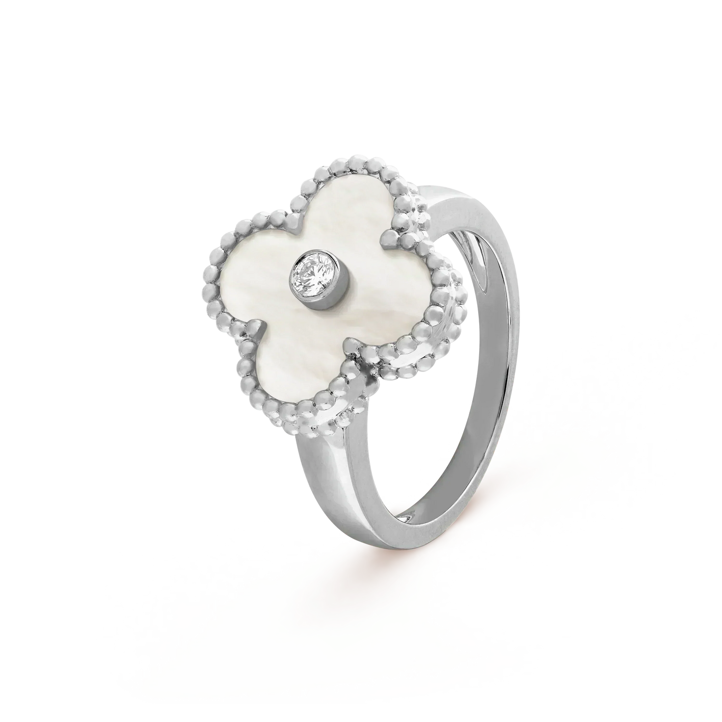 [Ornora Jewelry]CLOVER SILVER MOP DIAMOND RING