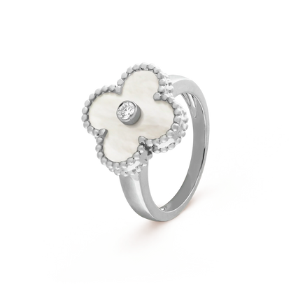 [Ornora Jewelry]CLOVER SILVER MOP DIAMOND RING