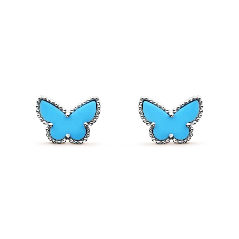 [Ornora Jewelry]BUTTERFLY TURQUOISE EARRINGS SILVER