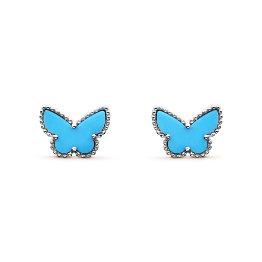 [Ornora Jewelry]BUTTERFLY TURQUOISE EARRINGS SILVER