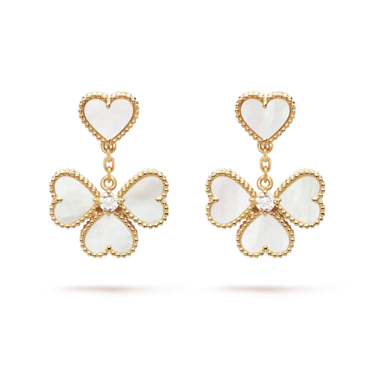 [Ornora Jewelry]CLOVER SWEET WHITE MOP EARRINGS