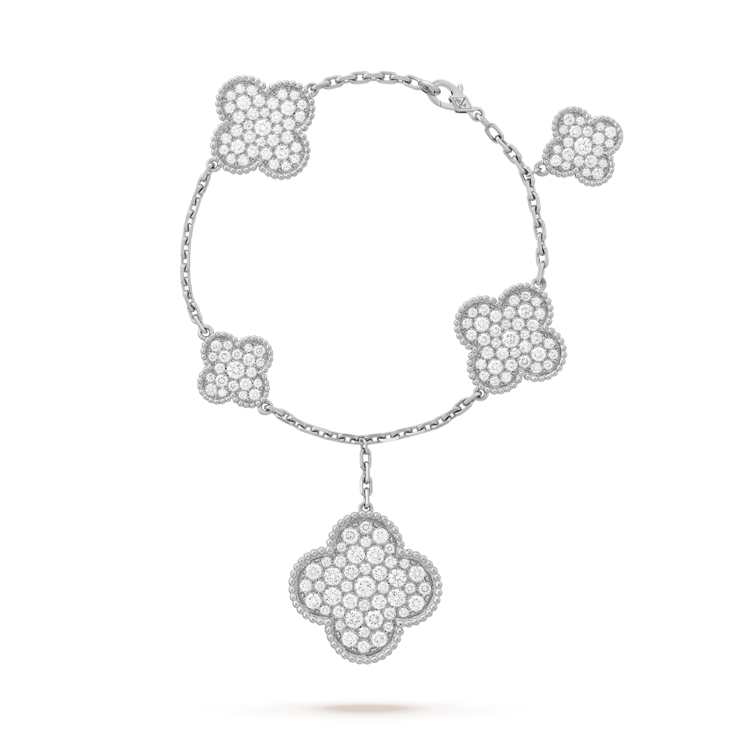 [Ornora Jewelry]CLOVER 6 MOTIFS SILVER DIAMOND BRACELET