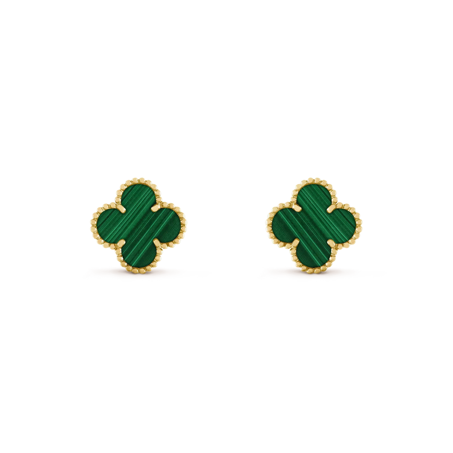[Ornora Jewelry]CLOVER MEDIUM 1 MOTIFS MALACHITE  EARRINGS
