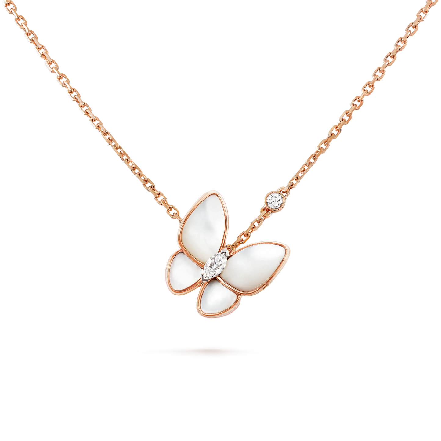 [Ornora Jewelry]BUTTERFLY MOP DIAMOND NECKLACE