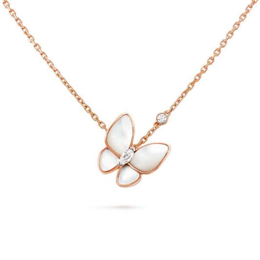 [Ornora Jewelry]BUTTERFLY MOP DIAMOND NECKLACE