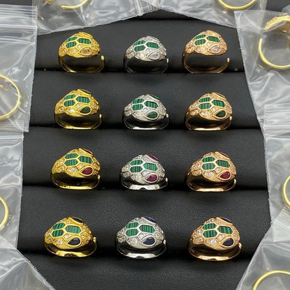 [Ornora Jewelry]BRAND NEW ASSORTED SNAKE HEAD MALACHITE RINGS