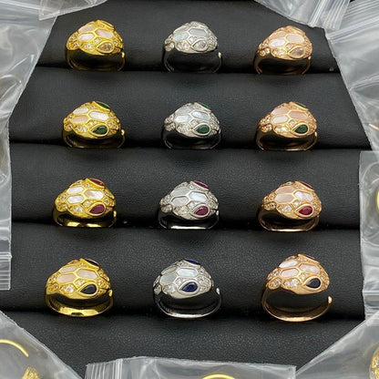 [Ornora Jewelry]BRAND NEW ASSORTED SNAKE HEAD MOTHER OF PEARL RINGS