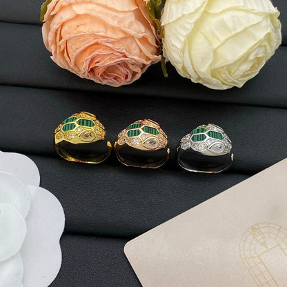 [Ornora Jewelry]BRAND NEW ASSORTED SNAKE HEAD MALACHITE RINGS