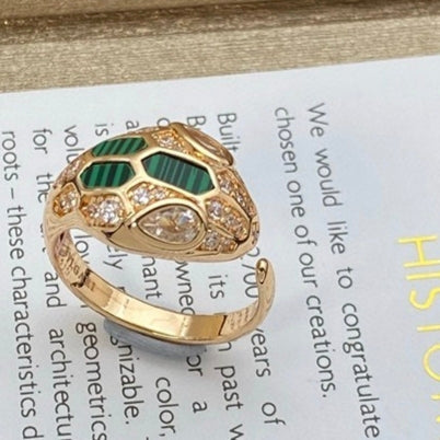 [Ornora Jewelry]BRAND NEW ASSORTED SNAKE HEAD MALACHITE RINGS