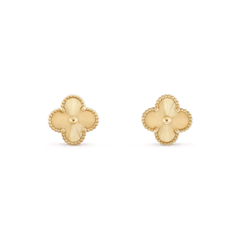[Ornora Jewelry]CLOVER MINI 9.5MM LASER EARRINGS