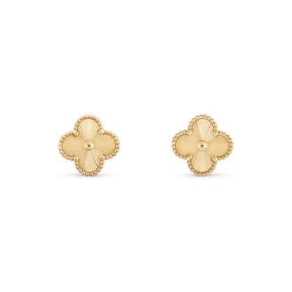 [Ornora Jewelry]CLOVER MINI 9.5MM LASER EARRINGS