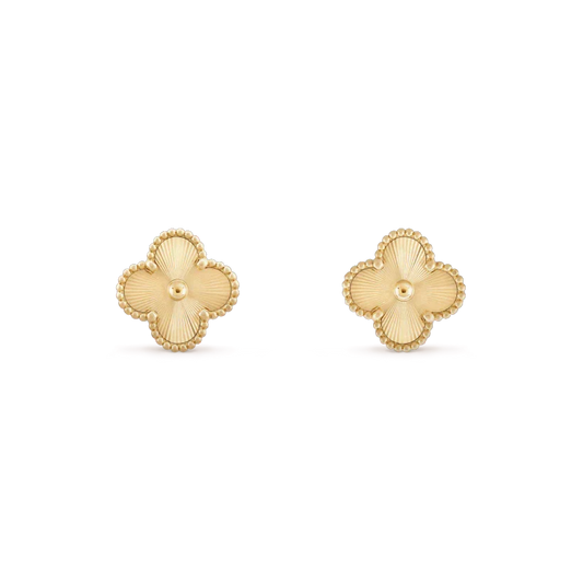 [Ornora Jewelry]CLOVER MINI 9.5MM LASER EARRINGS