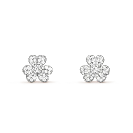 [Ornora Jewelry]CLOVER COMOS DIAMOND EARRINGS SILVER