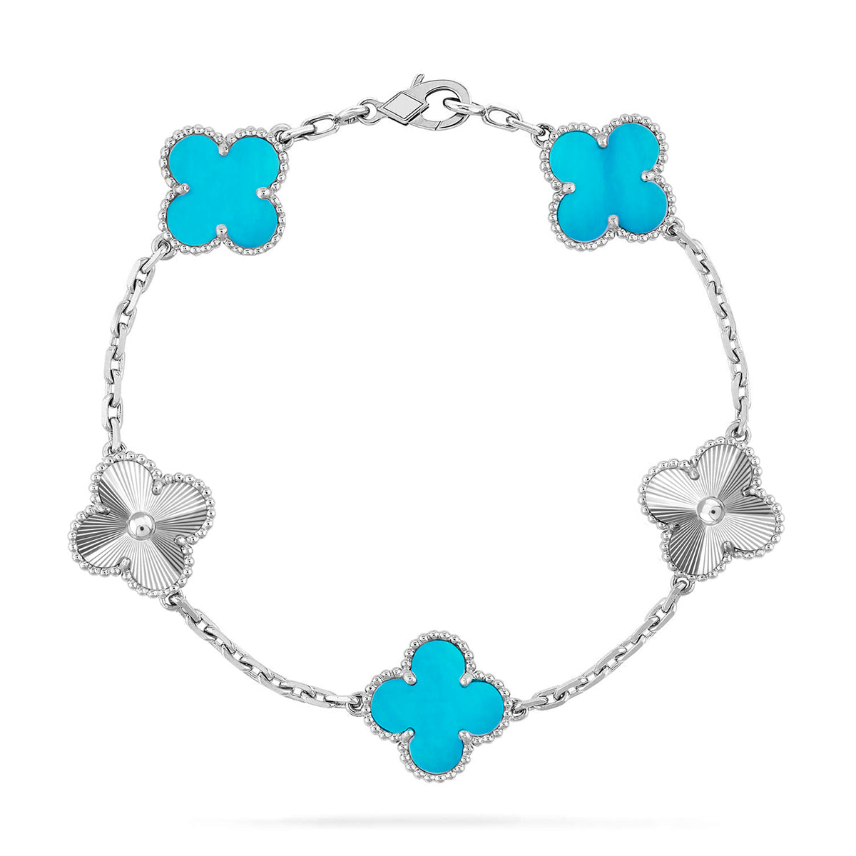 [Ornora Jewelry] CLOVER 5 MOTIF TURQUOISE BRACELET COLLECTION