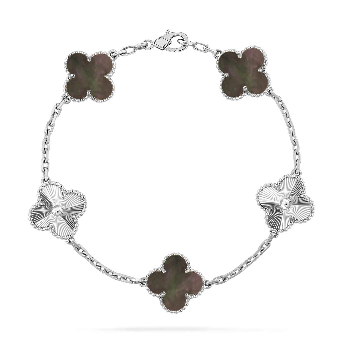 [Ornora Jewelry] CLOVER 5 MOTIF GRAY MOP BRACELET COLLECTION