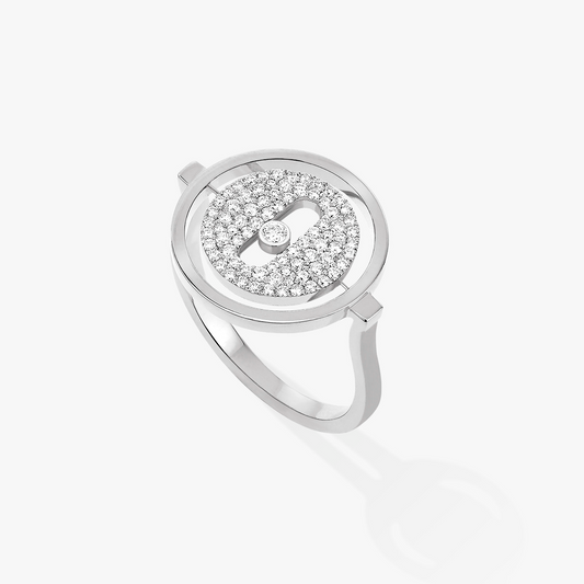 [Ornora Jewelry]LUCKY MOVE PAVED SILVER DIAMOND RING