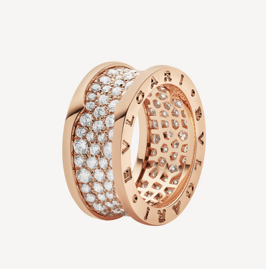 [Ornora Jewelry]ZERO 1 WITH PAVED DIAMONDS ON THE SPIRAL RING