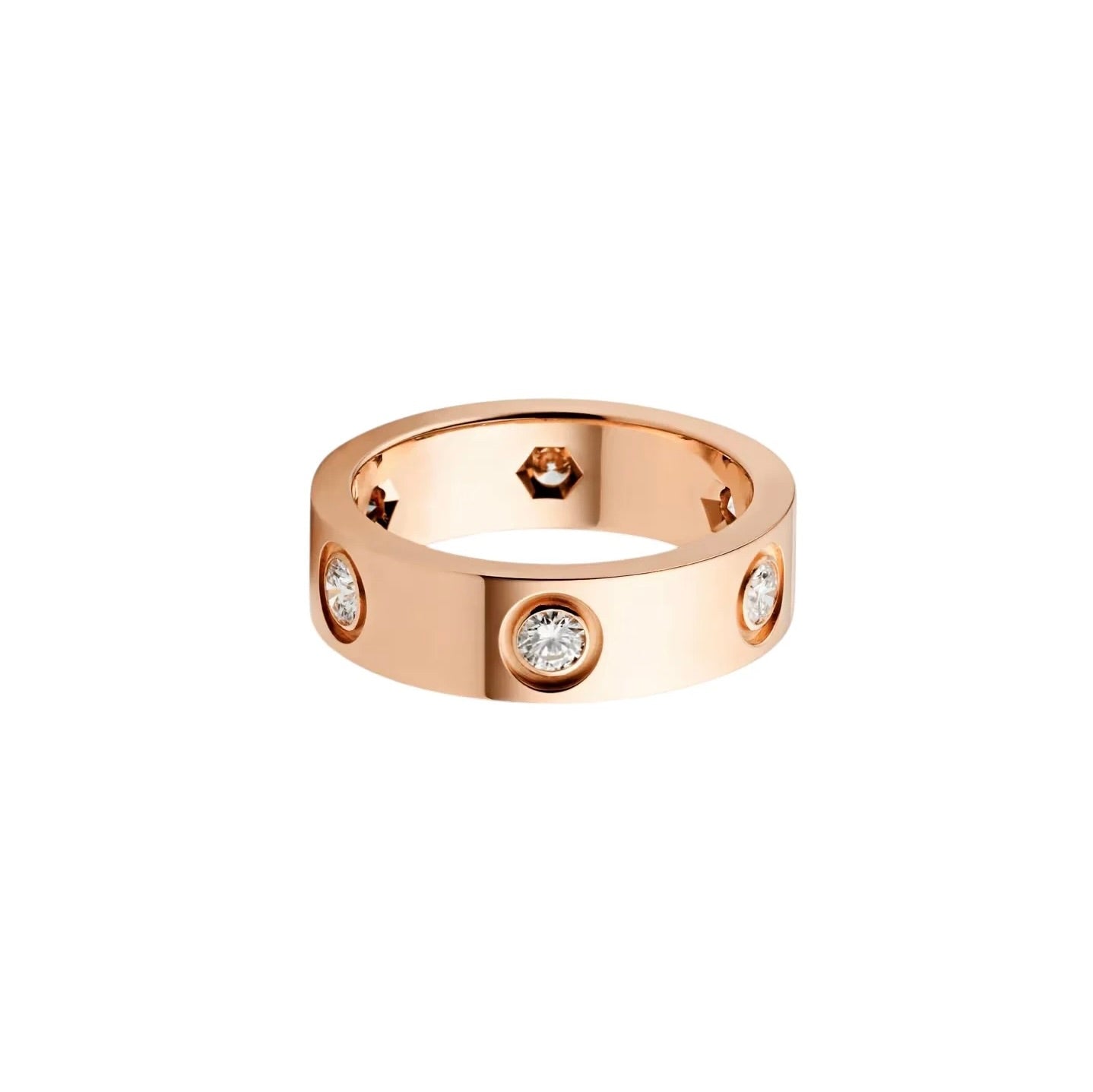 [Ornora Jewelry]LOVE 5.5MM 6 DIAMOND RING