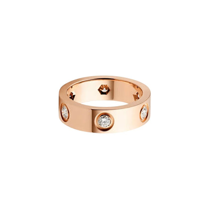 [Ornora Jewelry]LOVE 5.5MM 6 DIAMOND RING