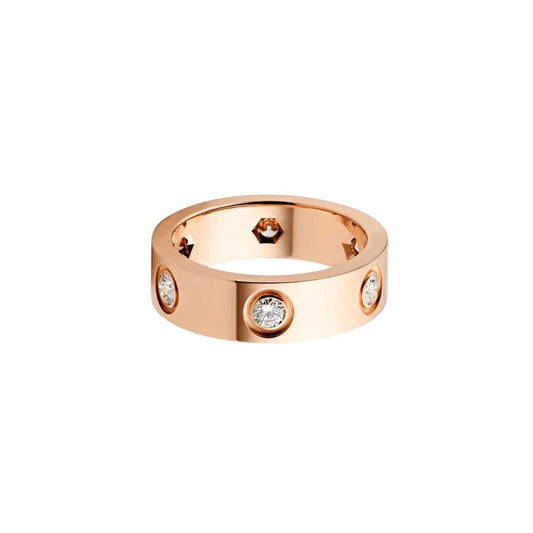 [Ornora Jewelry]LOVE 5.5MM 6 DIAMOND RING