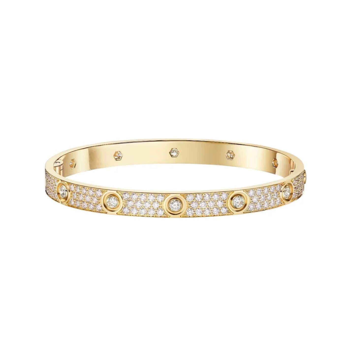 [Ornora Jewelry]LOVE BRACELET 6.1MM DIAMOND-PAVED 10 BIG DIAMONDS
