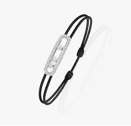 [Ornora Jewelry]MK Care(s) pink cord pavé bracelet