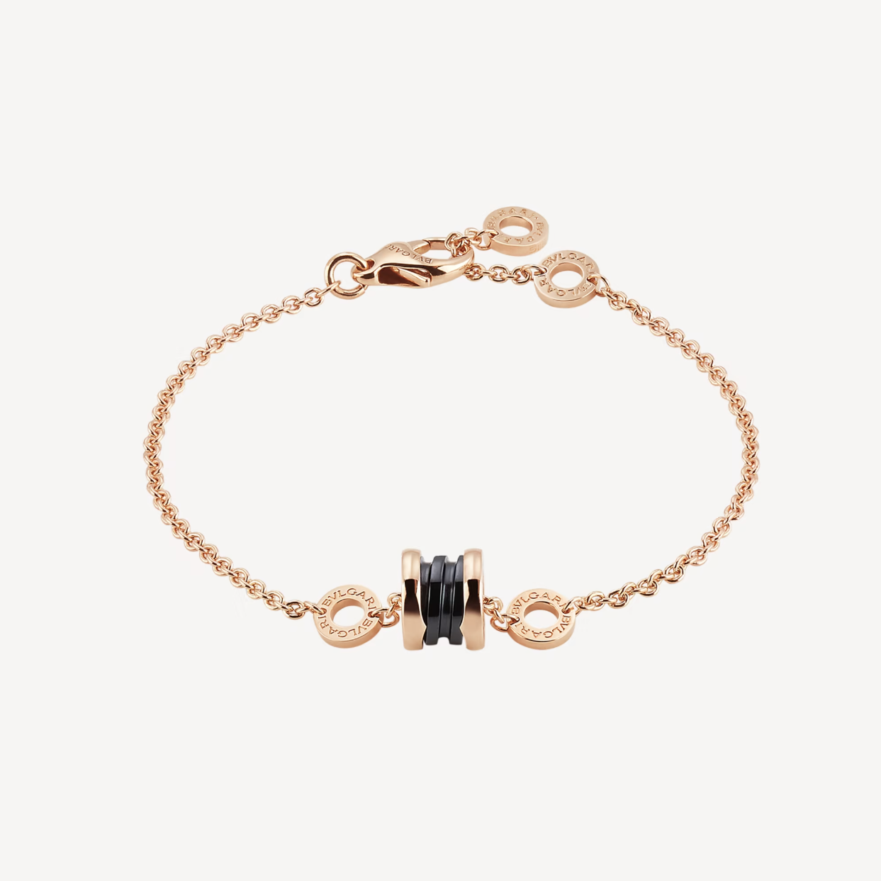[Ornora Jewelry]ZERO 1 SOFT PINK GOLD AND BLACK CERAMIC BRACELET