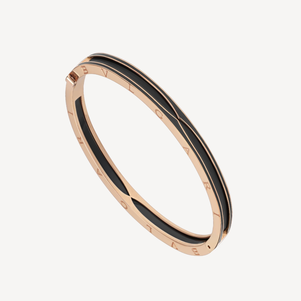 [Ornora Jewelry]ZERO 1 PINK GOLD WITH MATTE BLACK CERAMIC BRACELET