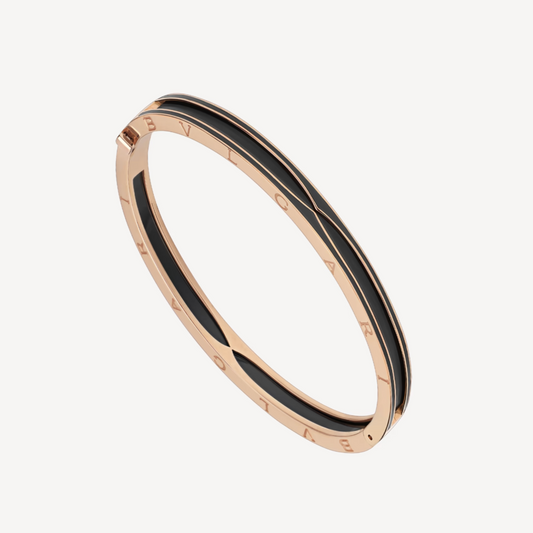 [Ornora Jewelry]ZERO 1 PINK GOLD WITH MATTE BLACK CERAMIC BRACELET