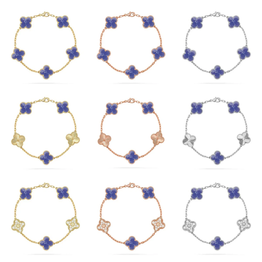 [Ornora Jewelry]CLOVER 5 MOTIF BLUE VEINS BRACELET COLLECTION
