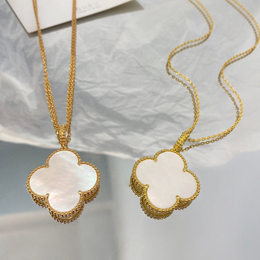 [Ornora Jewelry]CLOVER 25MM MOP LARGE PENDANT NECKLACE