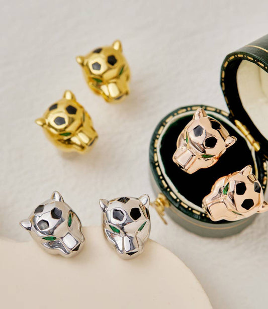 [Ornora Jewelry]CHRRTAH-PRINT STUD EARRINGS, THREE COLORS
