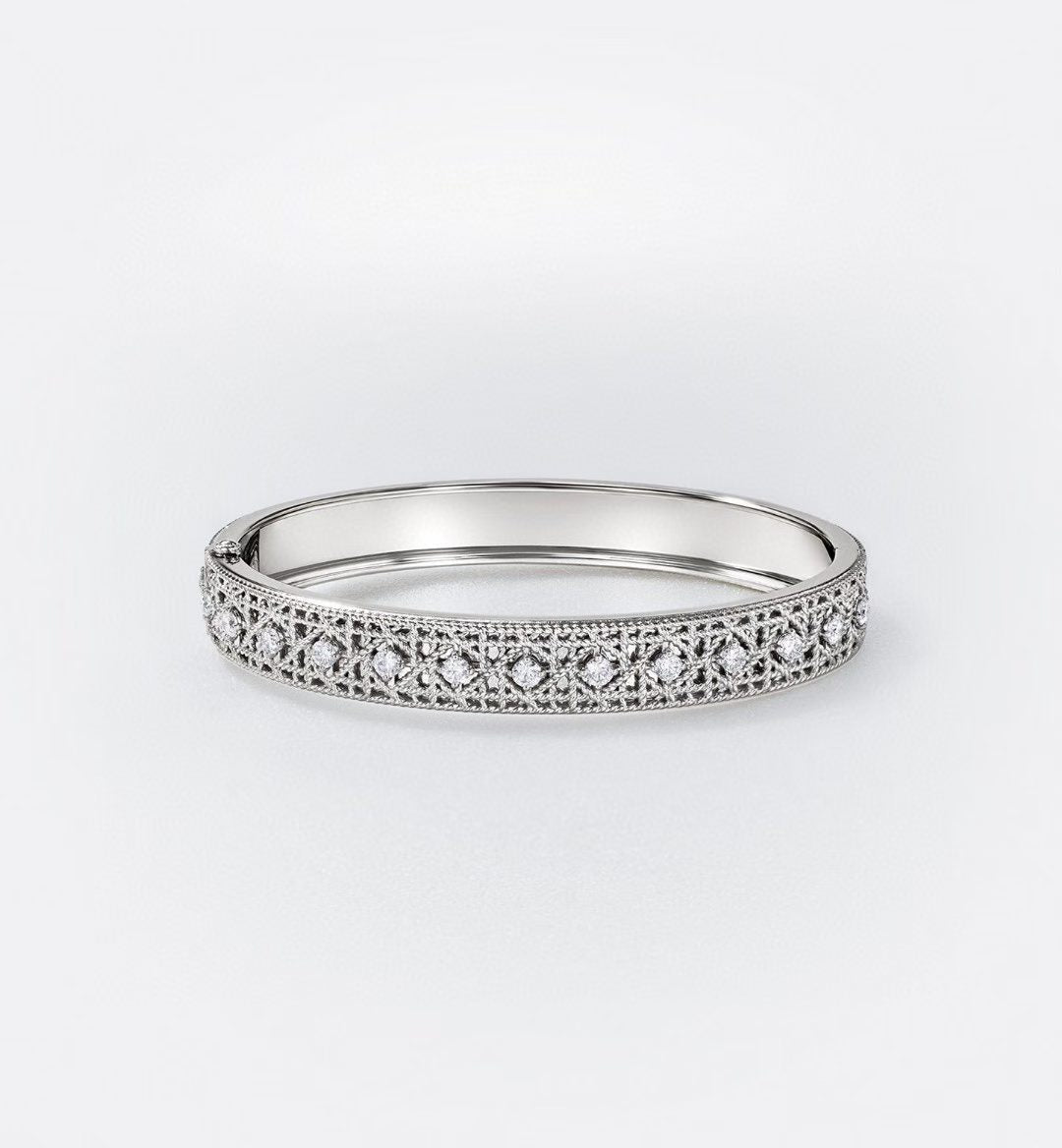 [Ornora Jewelry]2026 WOVEN-PATTERN BRACELET SET WITH FULL DIAMOND INLAY THREE-COLORS