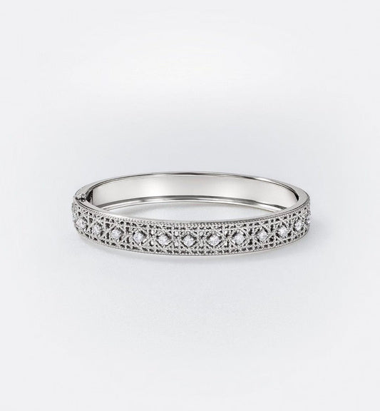 [Ornora Jewelry]2026 WOVEN-PATTERN BRACELET SET WITH FULL DIAMOND INLAY THREE-COLORS