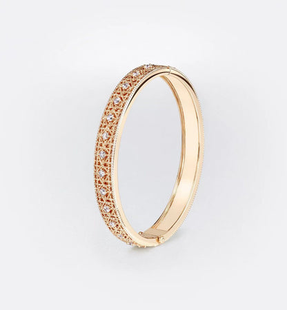 [Ornora Jewelry]2026 WOVEN-PATTERN BRACELET SET WITH FULL DIAMOND INLAY THREE-COLORS