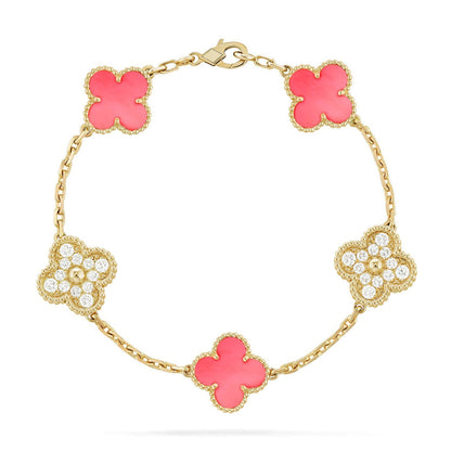 [Ornora Jewelry] CLOVER 5 MOTIFS  PINK MOP BRACELET COLLECTION