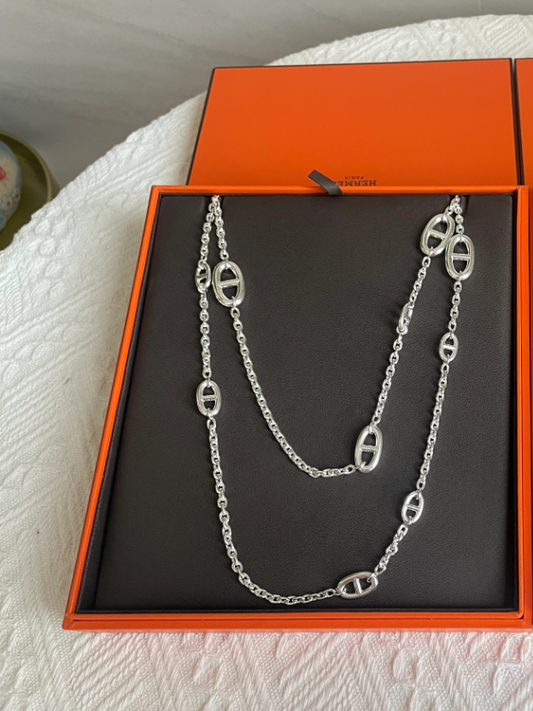 [Ornora Jewelry]Classic Silver Sweater Chain