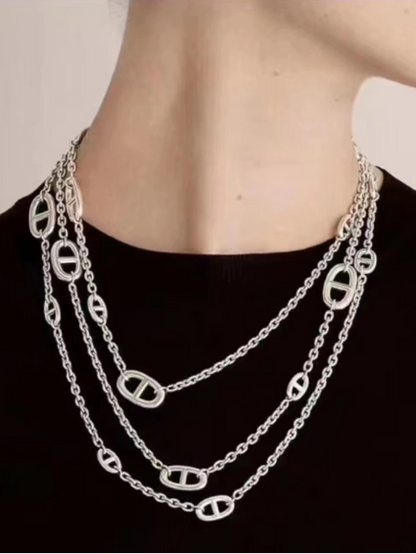 [Ornora Jewelry]Classic Silver Sweater Chain