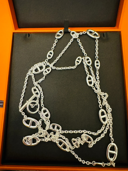 [Ornora Jewelry]Classic Silver Sweater Chain