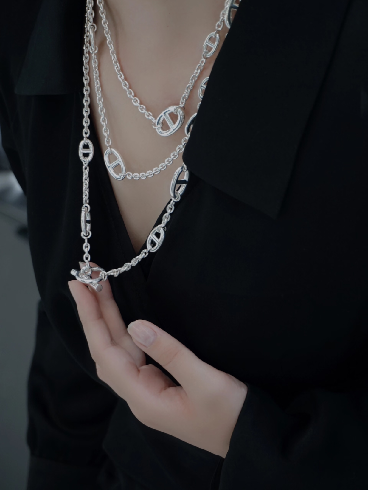[Ornora Jewelry]Classic Silver Sweater Chain